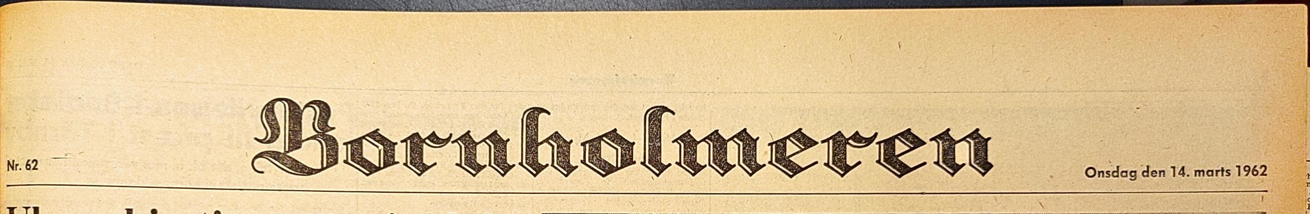 Bornholmeren fra den 14. marts 1962 